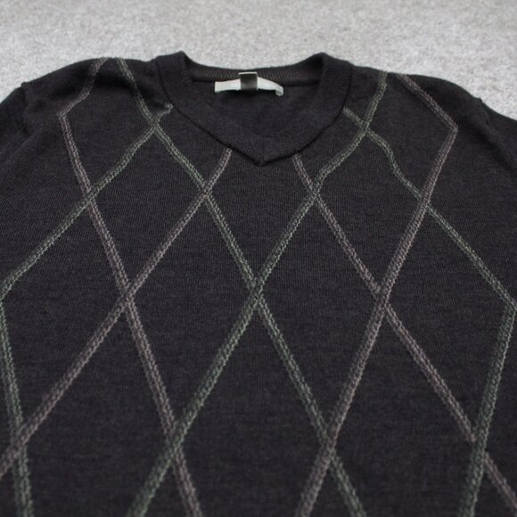 Nordstrom Sweater Adult Large Brown V-Neck Extra Fine Merino Wool L/S Sweatshirt - Picture 4 of 12